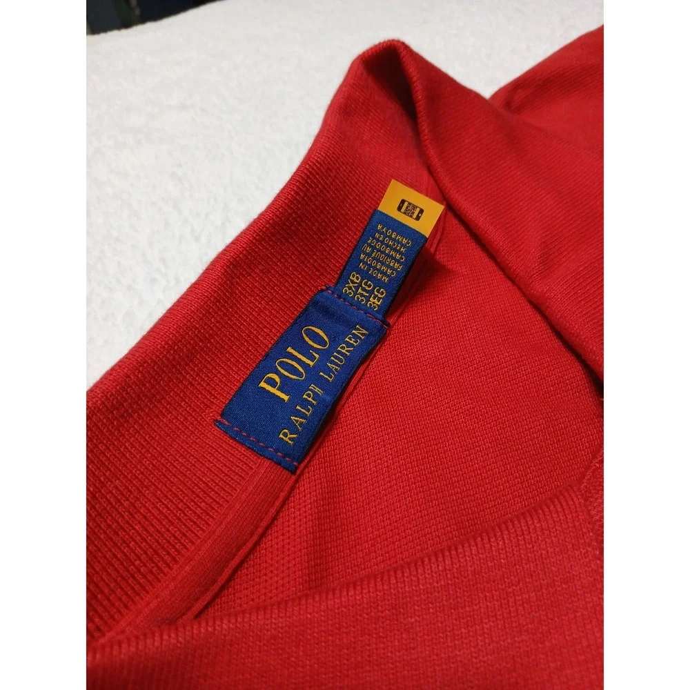 Polo Ralph Lauren Shirt Mens 3XB Big & Tall Classic Fit Red Soft Touch S/S NWT